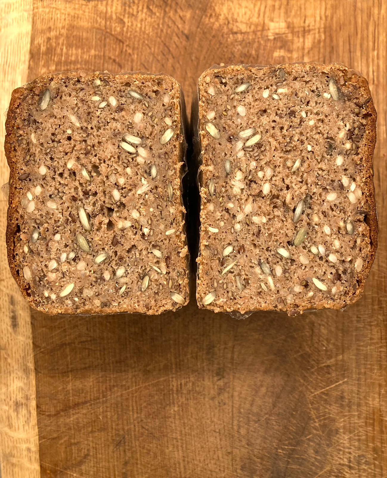 Freshly baked Danish rye bread loaves